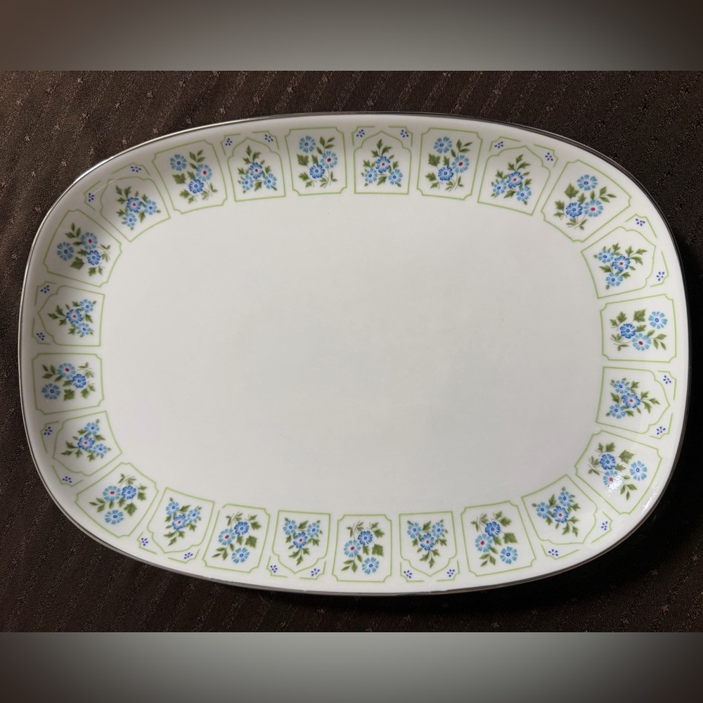 Floral Oval Serving Platter by Franconia-Krautheim & Adelburg
